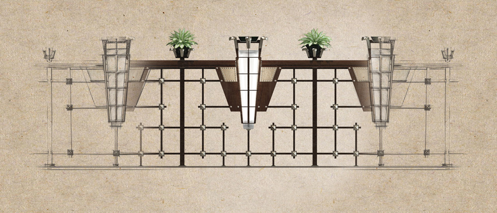 Conceptual design of railing — AlexTurchinStudio